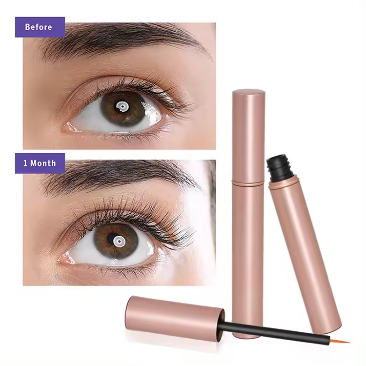 [ Your Private Label ] 4ml rose gold Lash Brow Serum Organic Biotin Vegan 100% Natural Lash Boost Eyebrow Enhancer OEM Eyelash Growth Serum