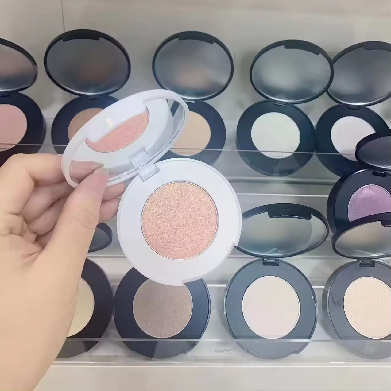 [ Your Private Label ]  High Pigmented DIY Choose Color and Palette Makeup Highlighter Contour Bronze Blush Palette