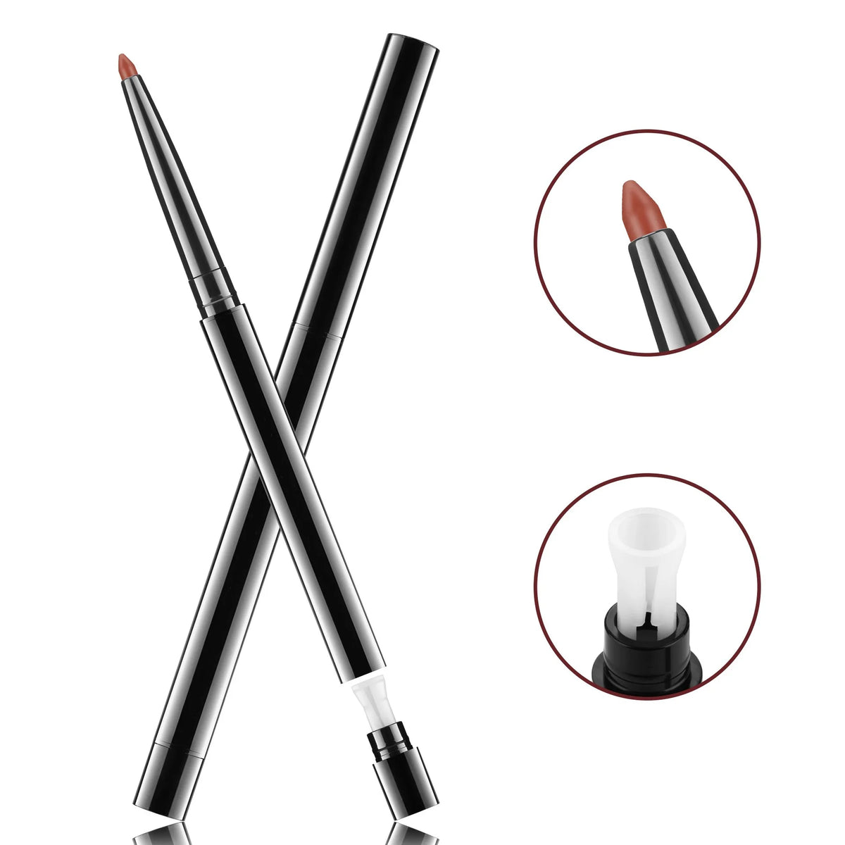 Professional Cosmetics Lip Makeup No Logo Private Label Waterproof Vegan 15 Color Matte Lip Liner Pencil Lip Liner Pen