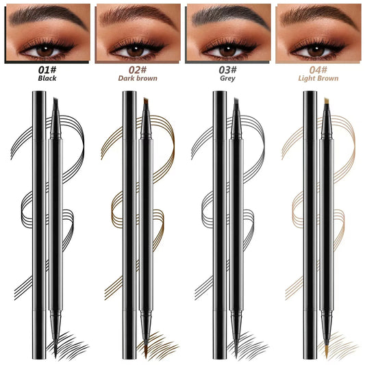 Professional Vegan Double-Head Eyebrow and Eyeliner Pencil Waterproof Eyebrow Pen with Private Label for Eyes Makeup