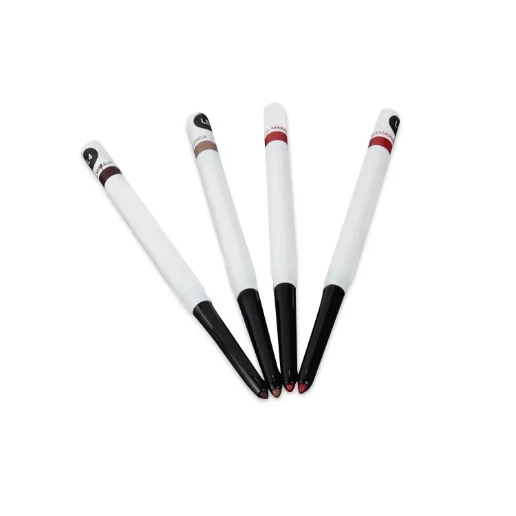 Professional Vegan Lip Liner 12 High Pigment Colors Custom Private Label No Logo Lip Makeup