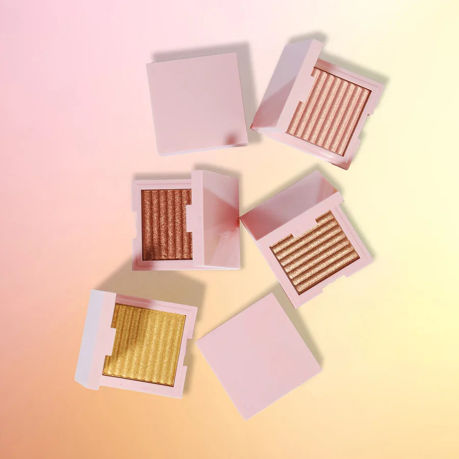Professional Vegan Waterproof High Pigment 7 Color pink Highlighter Palette Counter Palette No logo Private Label Highlighter