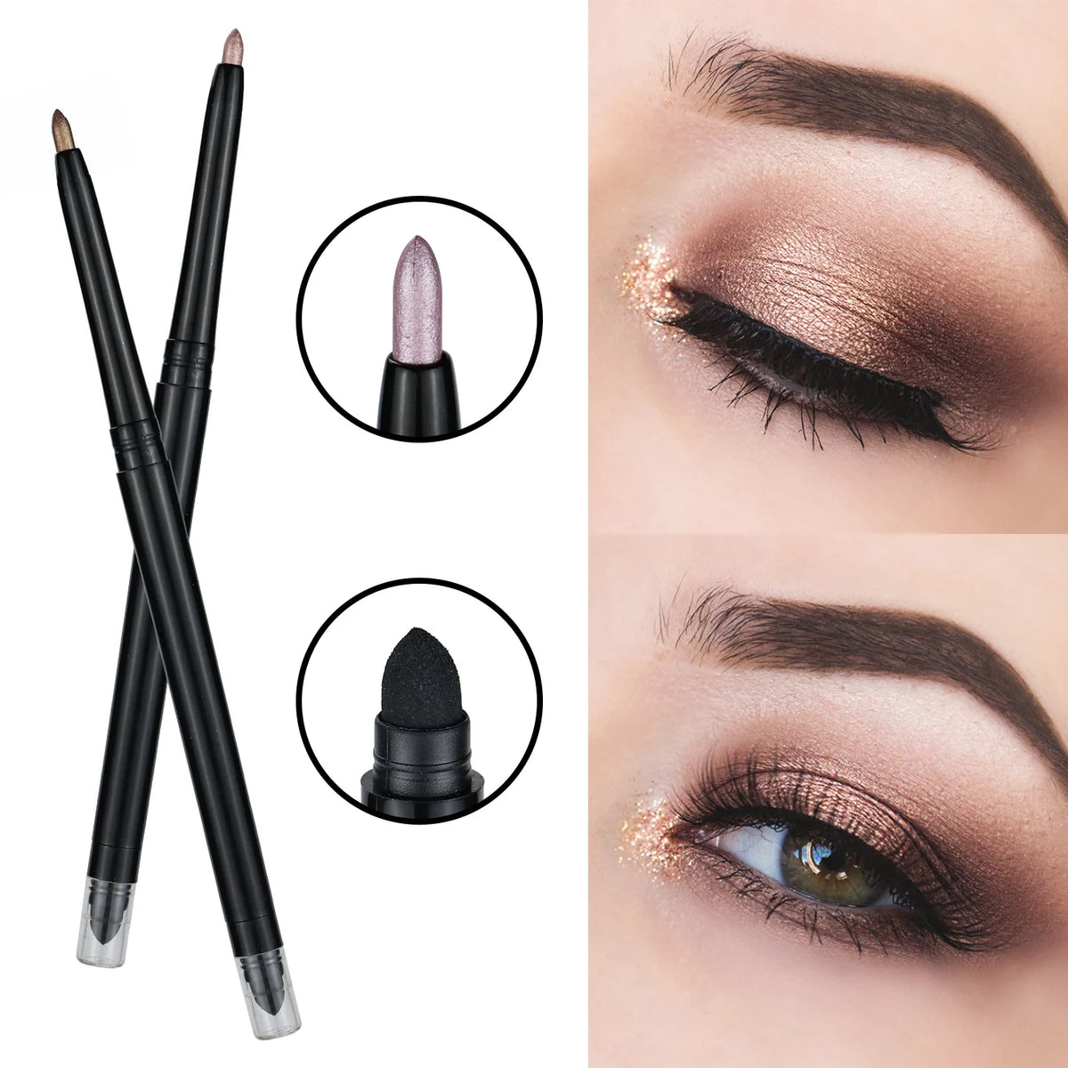 Professional Vegan Waterproof Long-Wearing Double-Head Highlighter Counter Pencil Private Label for Bronzing Highlighting Makeup