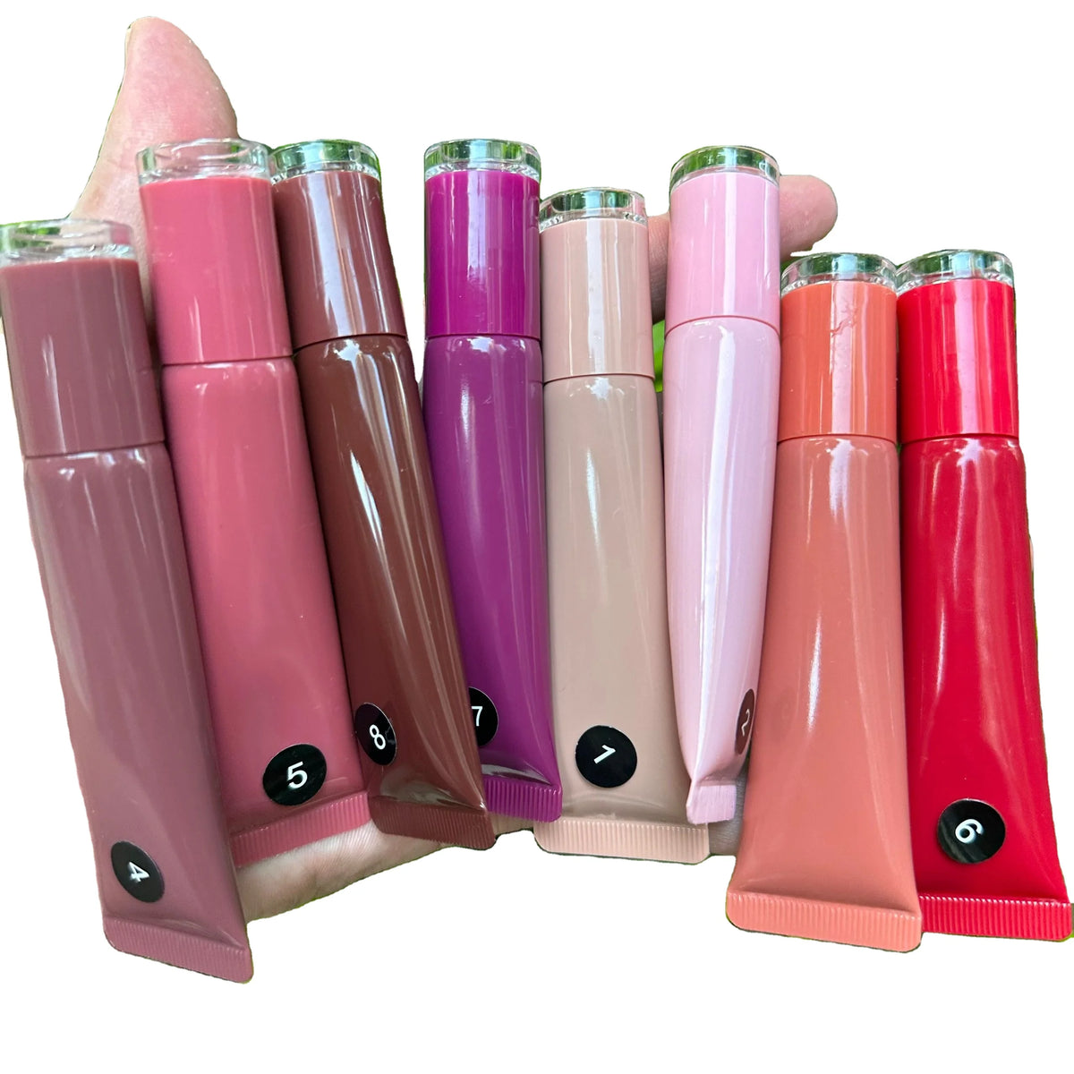 Silicone clear Applicator Lip Balm Lipgloss Hydrate Tint Lip Serum Waterproof Peptide Moisturizing Vegan Private Label Lip Gloss