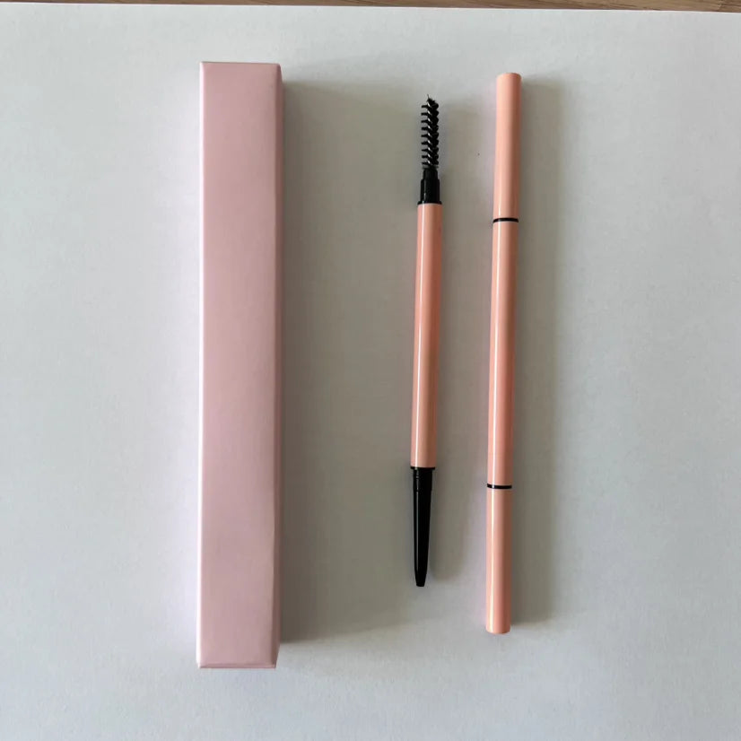 Slim Brow Double Sided Pencil Private Label Nude Definer Shaping Waterproof Natural Vegan Pen Eyebrow Pencil Custom logo