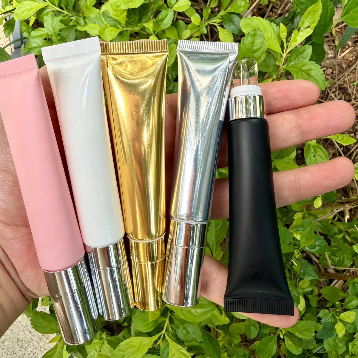Soft Silicone Applicator Squeeze Lip Balm Tubes 15ml Eye Cream PE Empty Packaging Custom Logo Lip Oil Lipgloss Squeeze Tube