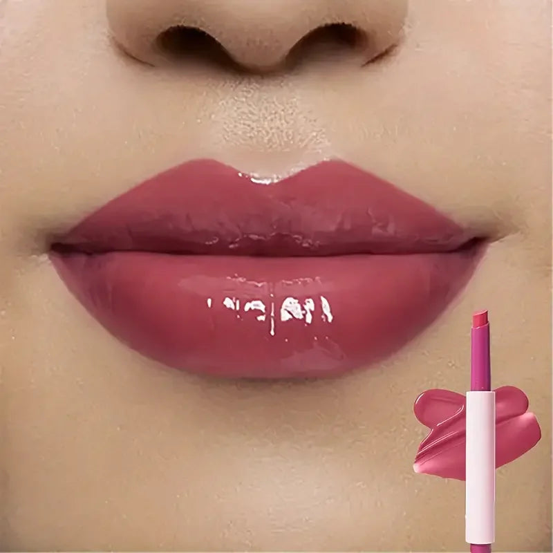 Solid Lip Gloss Stick Vitamin E Hydrating Juicy Moisturizing Vegan Lip Balm Gloss Lipstick Glow Lip Plumber Jelly Lipstick