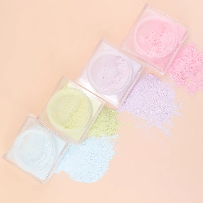 Talc Free Vegan Pink Translucent Oil Control Waterproof Matte Foundation Makeup Private Label Hd Shimmer Loose Setting Powder