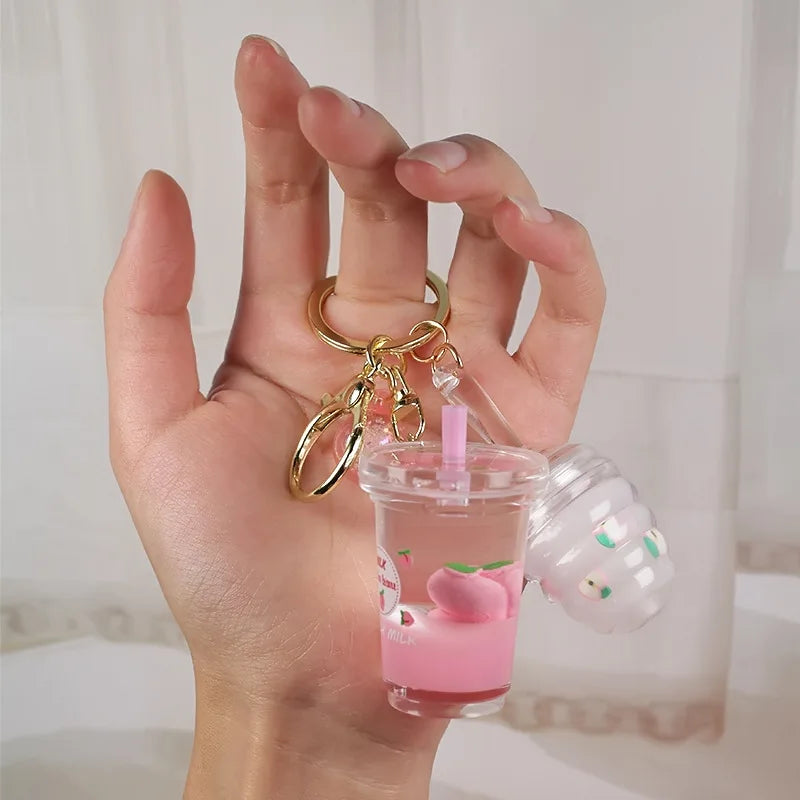 Top Selling Kid Lip Oil Vegan Gloss  Hot Keychain Lip Gloss Moisturizing Milk Tea Lip Gloss Private Label