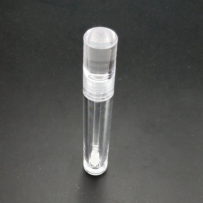 7ml clear empty round lip gloss tubes containers with wands for cosmetic lip gloss transparent tube packaging box