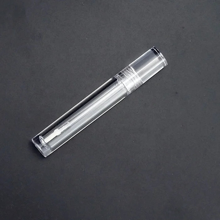 7ml clear empty round lip gloss tubes containers with wands for cosmetic lip gloss transparent tube packaging box