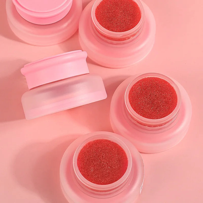 Vegan Fruit Strawberry Lip Scrub Moustirzing Lip Balm Exfoliate Remove Dead Skin pink Sugar Lip Scrub Private Label Lipscrub