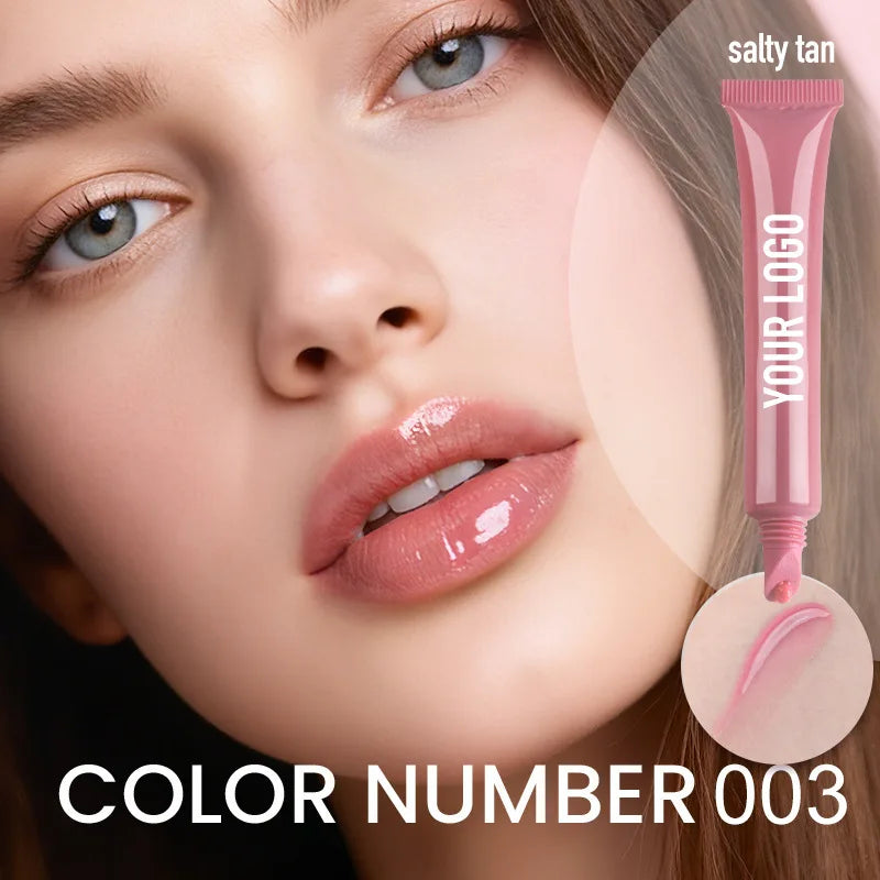 Vegan Peptide Liquid Lip Pomade Moisturizing Hydrating Nourishing Natural Juice Jelly Lip Balm Treatment Squeeze Lip Gloss