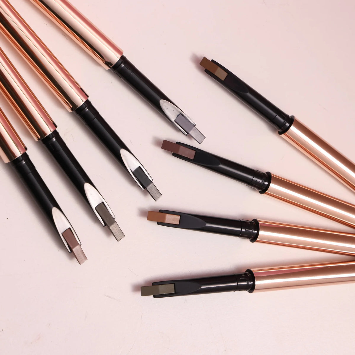 Waterproof Brow Pencil Long Lasting Eye Brow Pen Makeup Ultra Fine Tip Brow Pencil Dual Ended Brow Pencil With Spoolie Brush