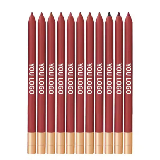 Waterproof Long Lasting Creamy Lip Liner with Sharpener High Pigment Smooth Cruelty Free Private Label Wholesale Lip Liner Pen