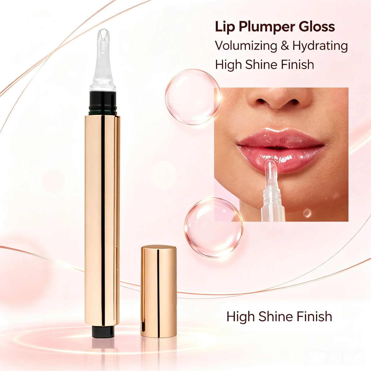 Wholesale 4 Colors Tube Lip Plumping Natural Moisturizing Lip Enhancer Plumper Hydrating Natural Lip Plumper Oil