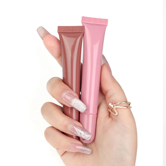 Wholesale 5 Colors Squeeze Tube Lip Pomade Peptide Lip Moisturizing Nouristment Lip Gloss Private Label