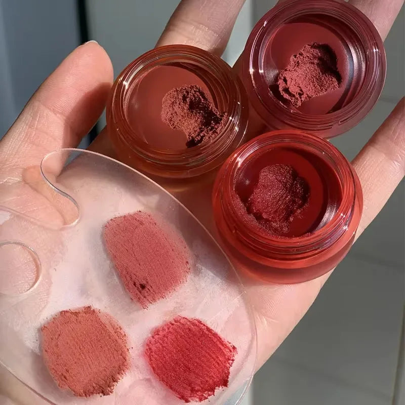 Wholesale 6 Colors Lip Cheek Cosmetic Vegan Lip Mud Moisturizing Pomade Blush Lip Stick Private Label