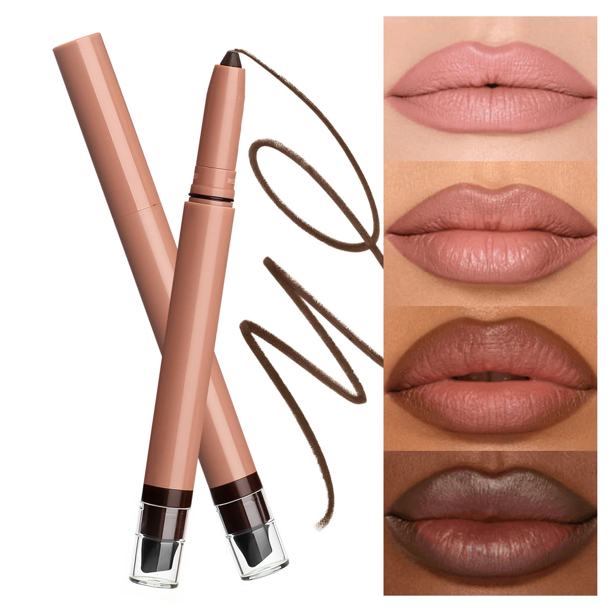 Wholesale 9 Colors High Pigment Matte Lipliner Waterproof Twist up Creamy Matte Lipliner Custom logo