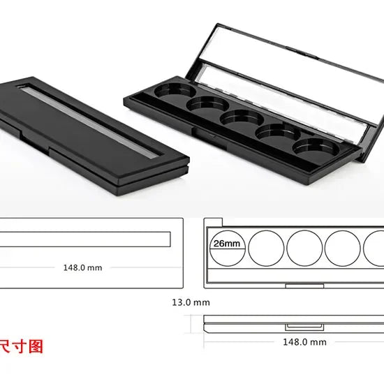 Wholesale Cosmetics Packaging Custom Logo Plastic Eye Shadow Palette Empty Square 4 Colors Empty Eyeshadow Case