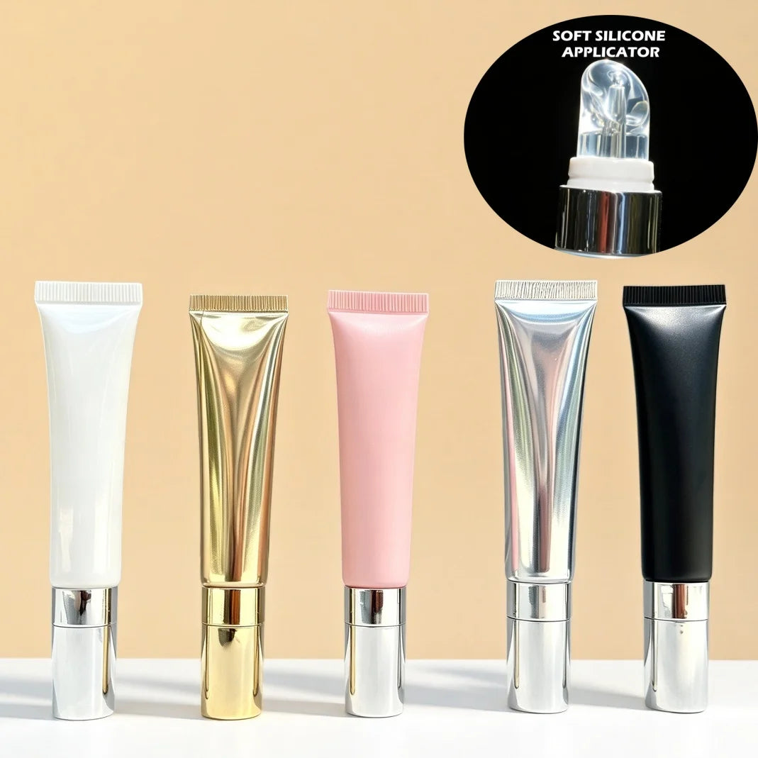 Wholesale Customize logo Vegan Lip Oil Lip Care Oil Silicone Applicator Lip Balm Private Label Lip Plumper Oil Hydrating Lip Oil