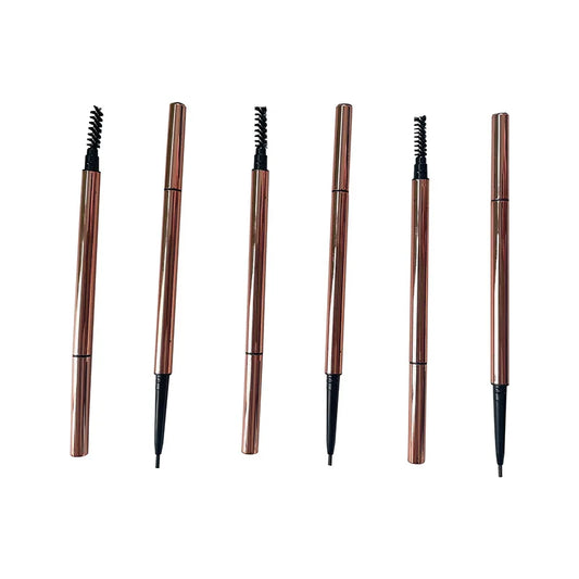 Wholesale Double Ended Slim Custom Logo Eyebrow Pencil With Brush Waterproof Private Label Eye Brow Enhancer