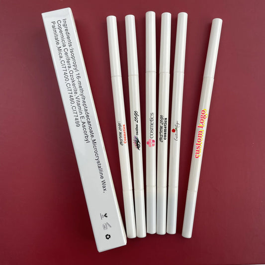 Wholesale Eye Makeup 6 Colors Pencil with Brush Long Lasting Double Headed White Eyebrow Pencil Private Label