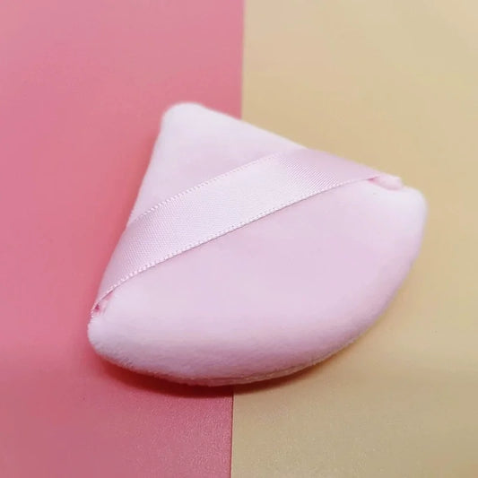 Wholesale Face Cosmetics 4 Colors Face Powder Puff Makeup Sponge Soft Triangle Powder Puff with Bag