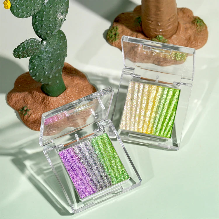 Wholesale High Pigment New Eye Shadow Palette 3 Color Mix  Custom Beauty Makeup Private Label  Chameleon Eye Shadow Palette