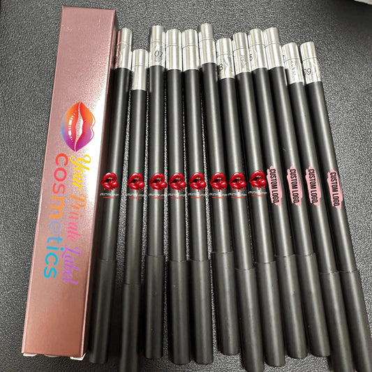 Wholesale Lip Cosmetics Multi Colors Twist Black Lipliner Smooth Long Lasting Lip Liner Pencil Private Label