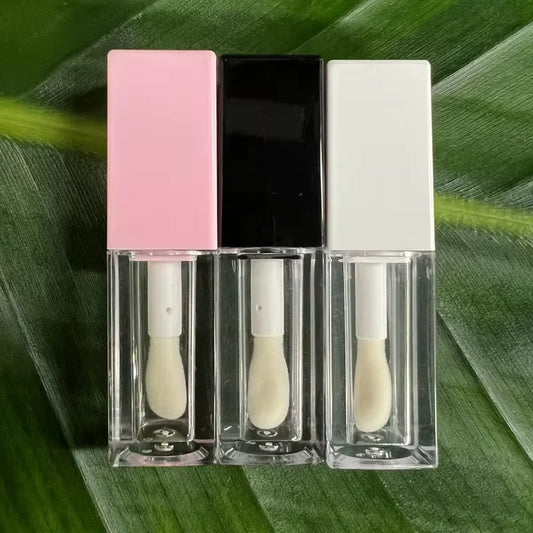 Wholesale Lip Glaze Lipoil Cosmetic Packaging Tubes Thick Brush 5ml Empty Clear Lip Gloss Tubes