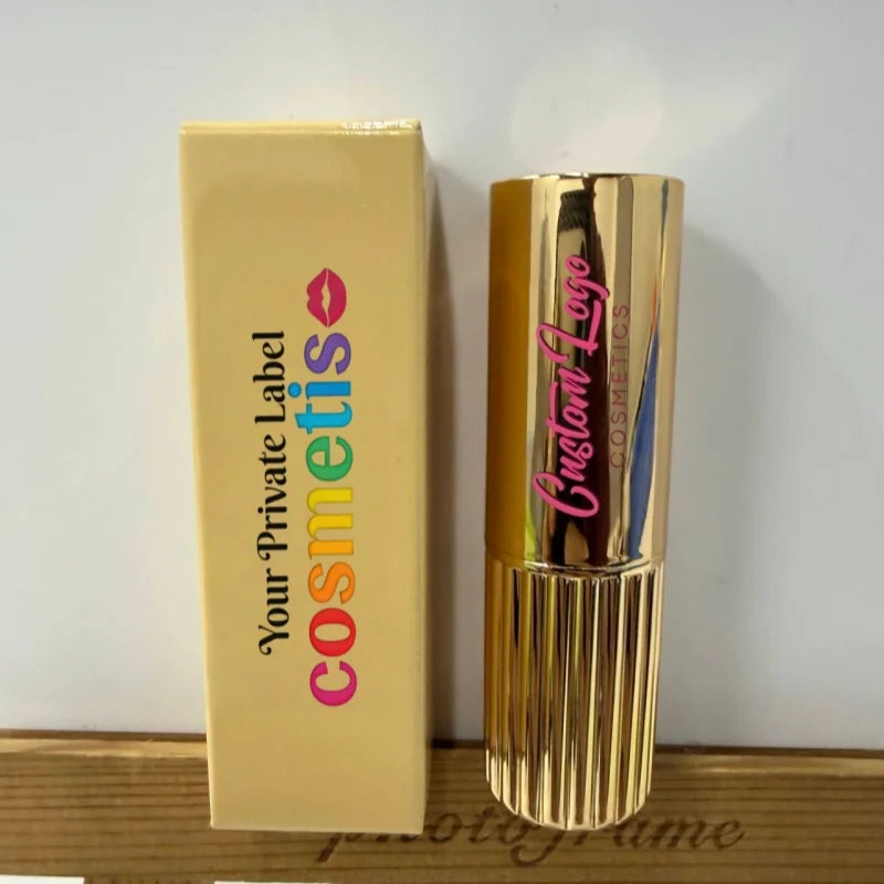 Wholesale Lip Makeup 24 Colors Black Gold White Tube Lipstick Non-sticky Long Lasting Matte Lipstick Private Label