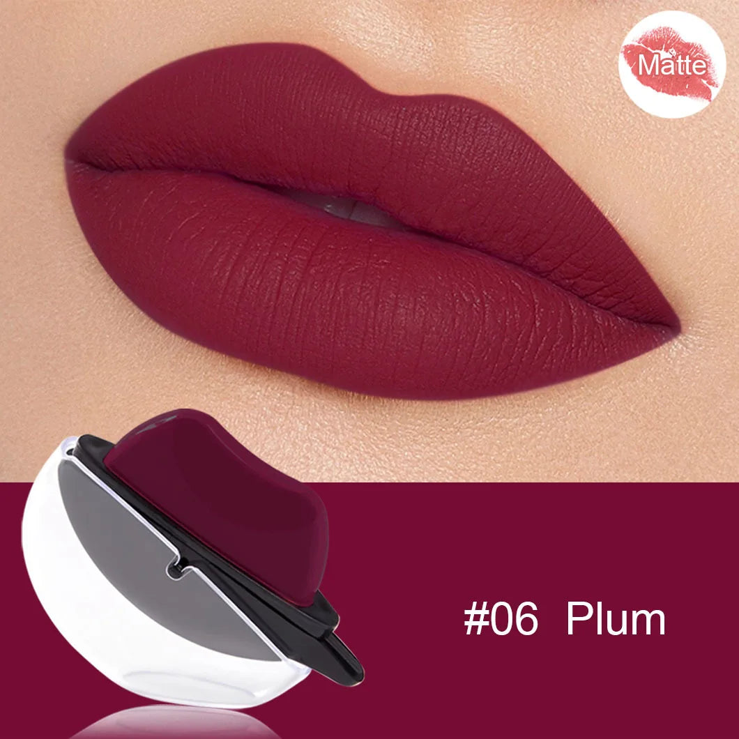 Wholesale  Lip Shaped Lipstick Waterproof Lip Stick  Korean Moisturizing Matte Lip Stick Cosmetics