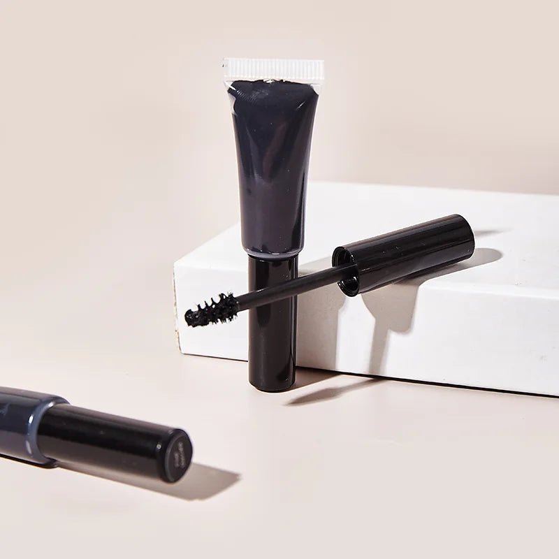Wholesale Makeup Squeeze Tube Liquid Mascara Regular Fiber Style Lash Thick Eyelash Black Mini Mascara Private Label