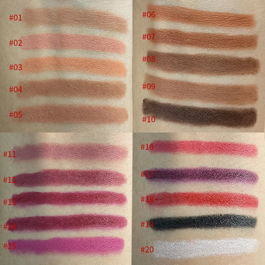 Wholesale Matte Lipliner Lip Liner Private Label Vegan Lip Liner Pencil Waterproof Long Lasting Custom logo Nude Brown Lip Liner