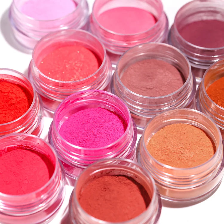 Wholesale Mineral Face Use Vegan  Private Label 11 Colors Matte and Shimmer Blush Powder Cheek Makeup Blush Loose Powder