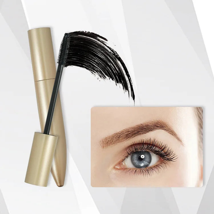 Wholesale No Logo Gold Tube Eyelash Curling Lash Fiber Long Lasting Waterproof Black Liquid Mascara