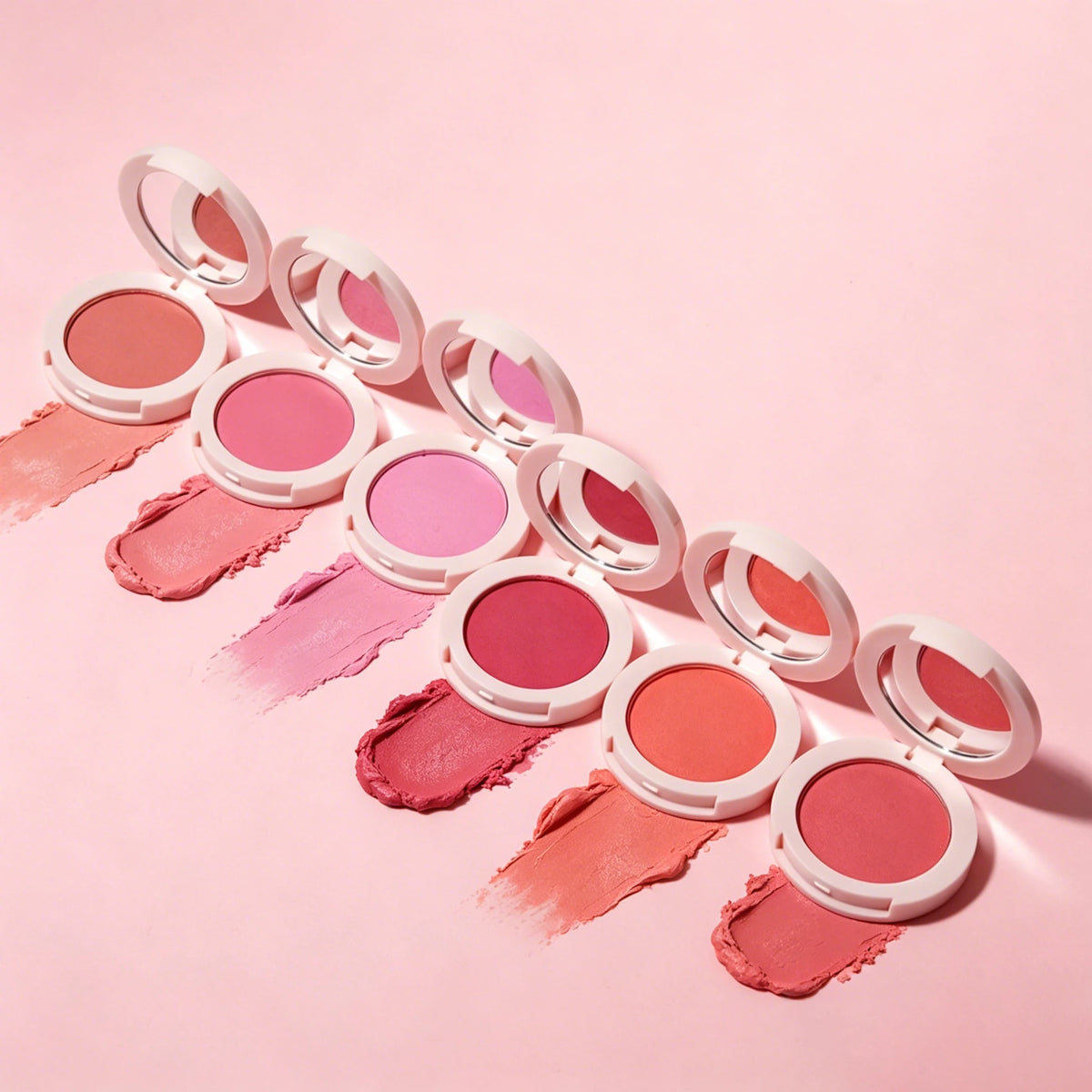 Wholesale ODM Mineral Face Use Vegan Velvet Mousse Blush Cream 8 Color Long Wearing  High Pigment for Private Label Blush Balm