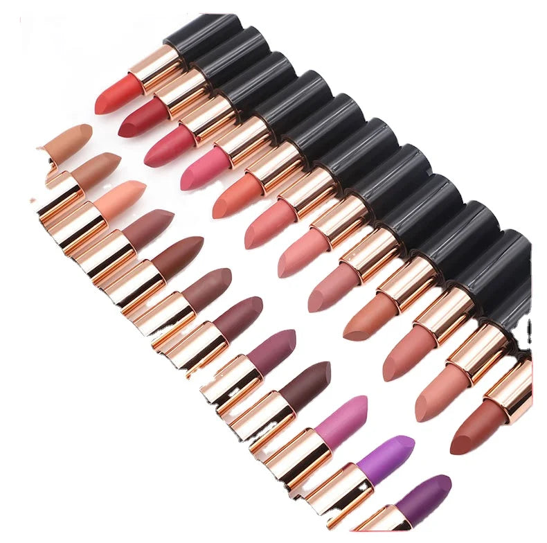 Wholesale Personalized Solid Matte Lipstick Custom Private Label Vegan High Pigment Waterproof Magnetic Organic Lipstick