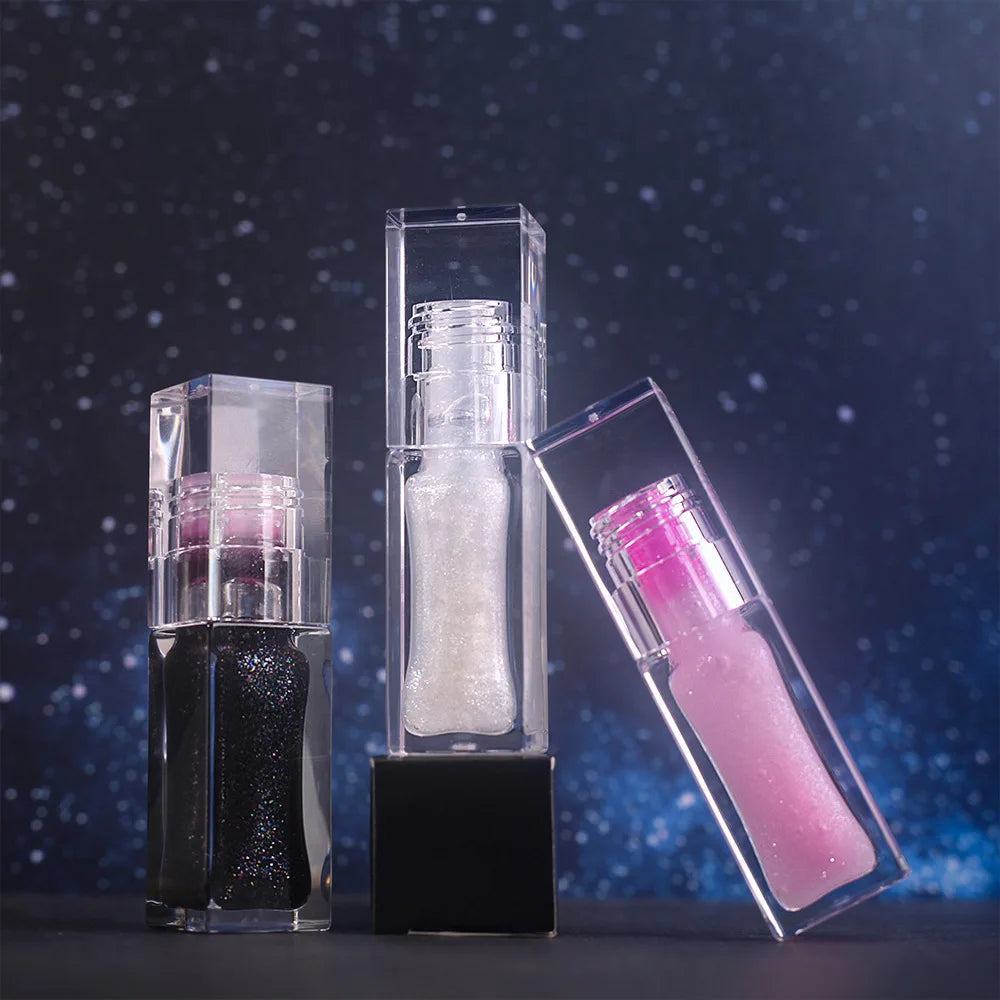Wholesale Transparent Cute Fruit Liquid Clear Lip Gloss  Moisturizing Lip Oil Makeup Lipgloss