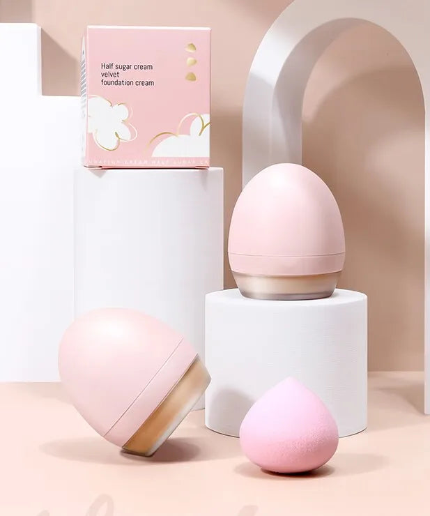Wholesale pink Packaging Organic Full Coverage Moisturizing Makeup Foundation Vegan Long Lasting Liquid Foundation Cream