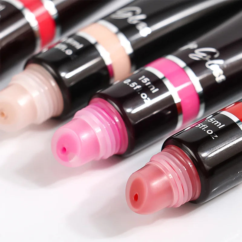 Your Own Brand Wholesale Black Squeeze Thicker Lip Gloss Tube No Label Waterproof Lipgloss