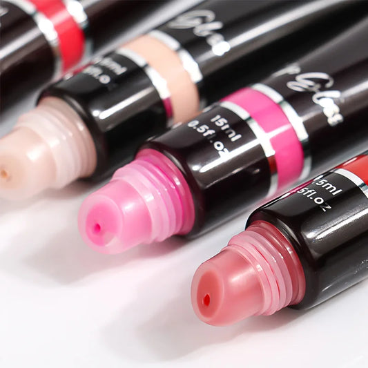 Your Own Brand Wholesale Black Squeeze Thicker Lip Gloss Tube No Label Waterproof Lipgloss