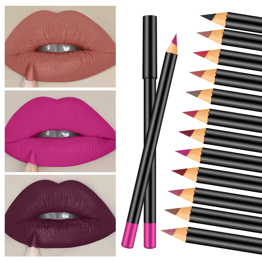 black lipliner pencil vegan waterproof creamy lipliner dark brown nude lip liner