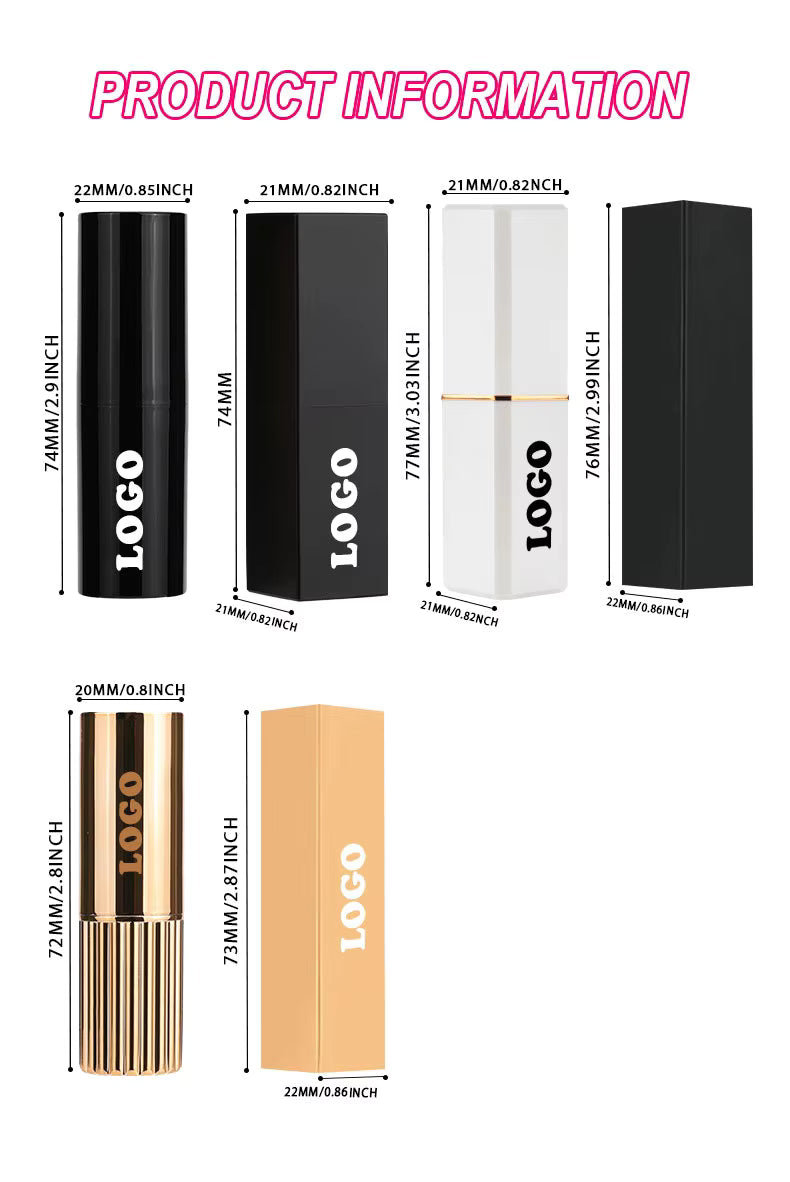professional cosmetics beauty 24 colors black tube lipstick non-sticky matte finish lipstick