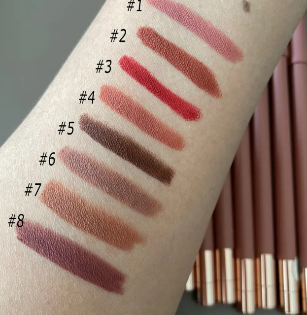 [ Your Private Label ] 8 Color Lip Liner Matte Waterproof Long Lasting Smooth Natural LipLiner