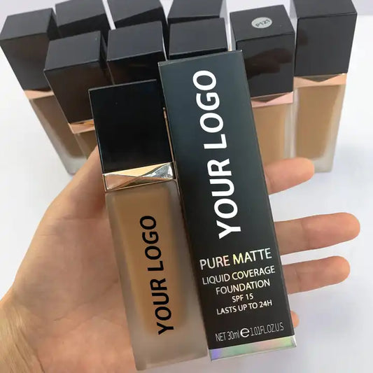 [ Your Private Label ] Liquid Full Coverage Long Lasting High Quality Foundation Choose Your Own Tube Matte Waterproof Makeup Foundation